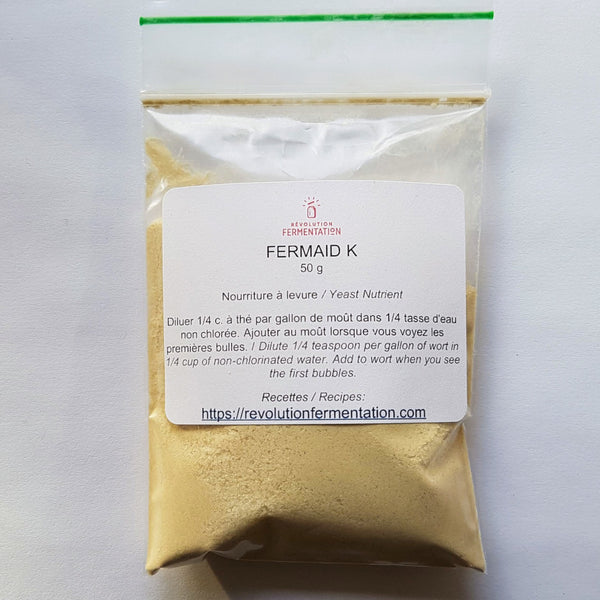 Nourriture levure nutriments Fermaid K