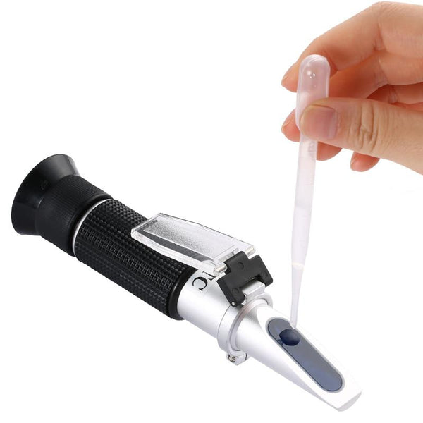 Calculer taux de sucre avec réfractomètre et pipette