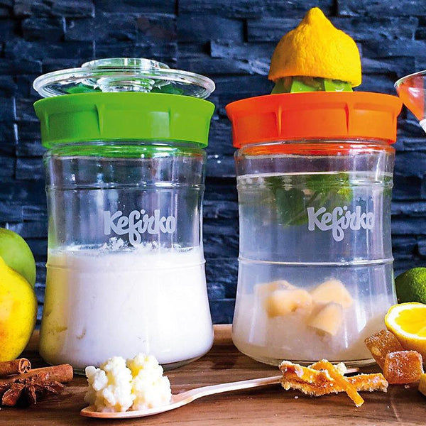 Kéfirko en action avec kéfir de lait et kéfir d'eau
